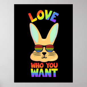 Lesbian LGBT Rabbit Poster