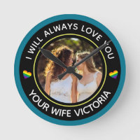 Lesbian LGBTQ Photo Wedding Couple Rainbow Custom