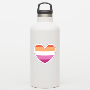 Lesbian LGBTQ+ Pride and Support Rainbow Heart   S