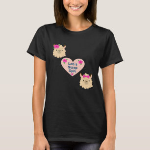 Lesbian llama love lets swap spit valentine pride T-Shirt