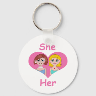 Lesbian Love Key Ring