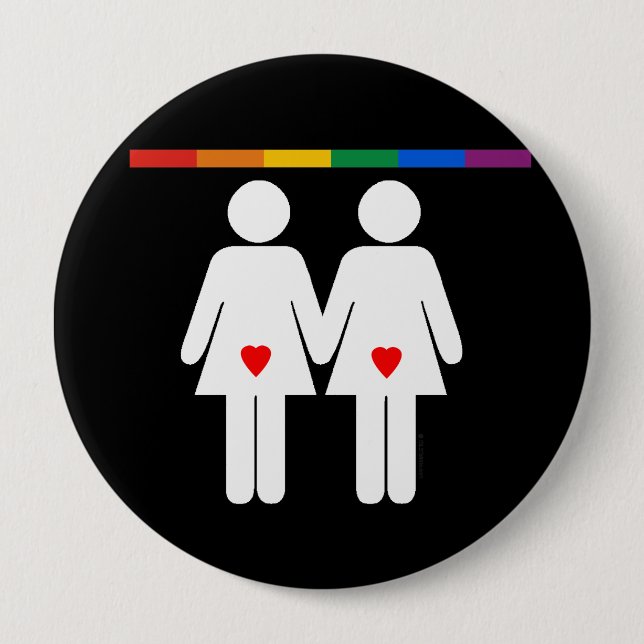 Lesbian Lovers - 10 Cm Round Badge (Front)