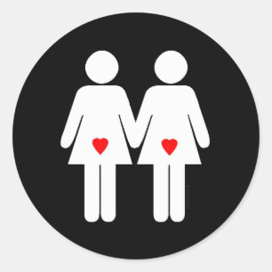 Lesbian Lovers - Classic Round Sticker
