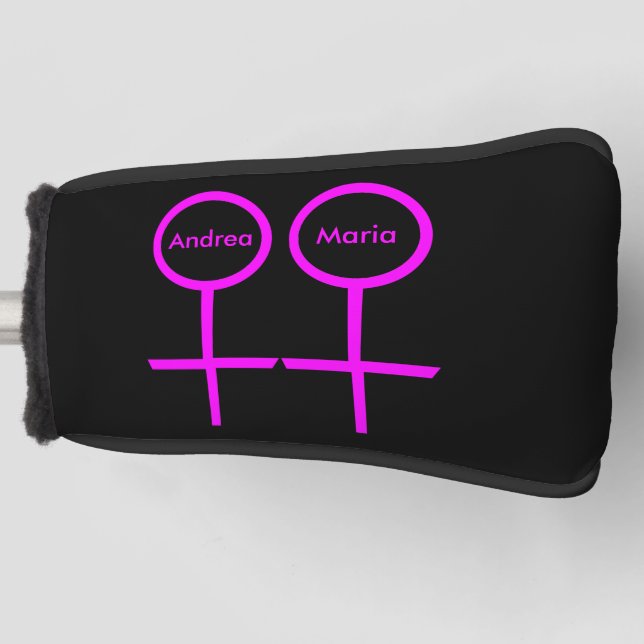 Lesbian Lovers Custom Golf Putter Cover (Front)