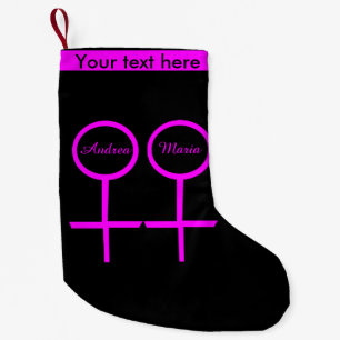 Lesbian Lovers Customisable Christmas Stocking