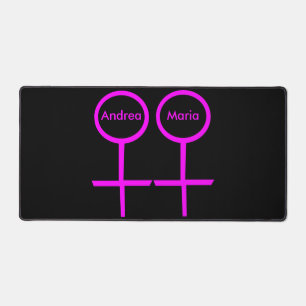 Lesbian Lovers Customisable Desk Mat
