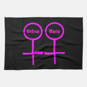 Lesbian Lovers Customisable Kitchen Towel
