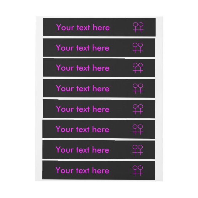 Lesbian Lovers Customisable Labels (Sheet)