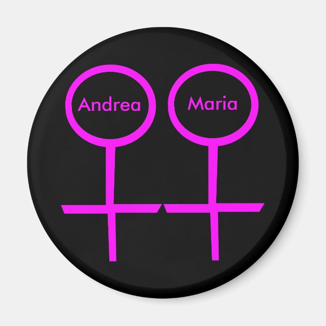Lesbian Lovers Customisable Magnet (Front)