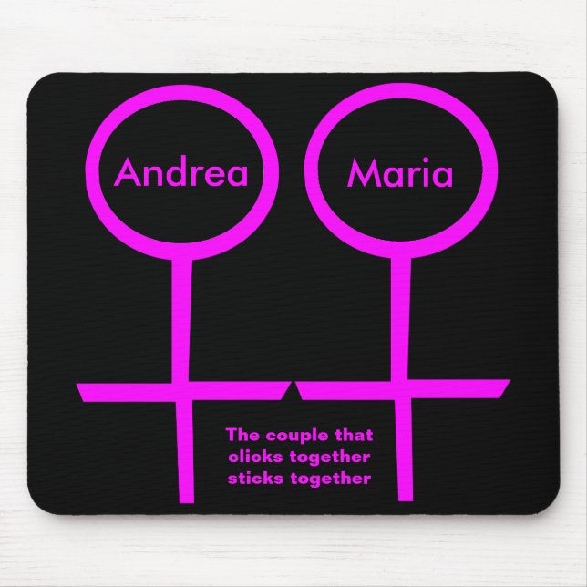 Lesbian Lovers Customisable Mousepad (Front)