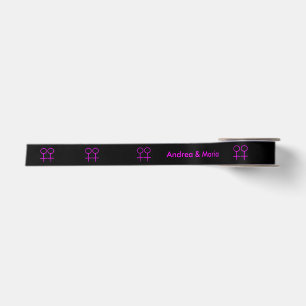 Lesbian Lovers Customisable Ribbon Satin Ribbon