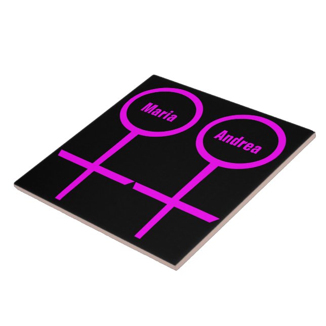 Lesbian Lovers Customisable Tile (Side)