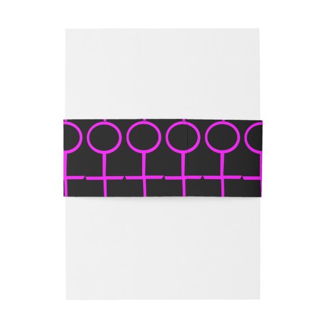 Lesbian Lovers Invitation Belly Band (Back Example)