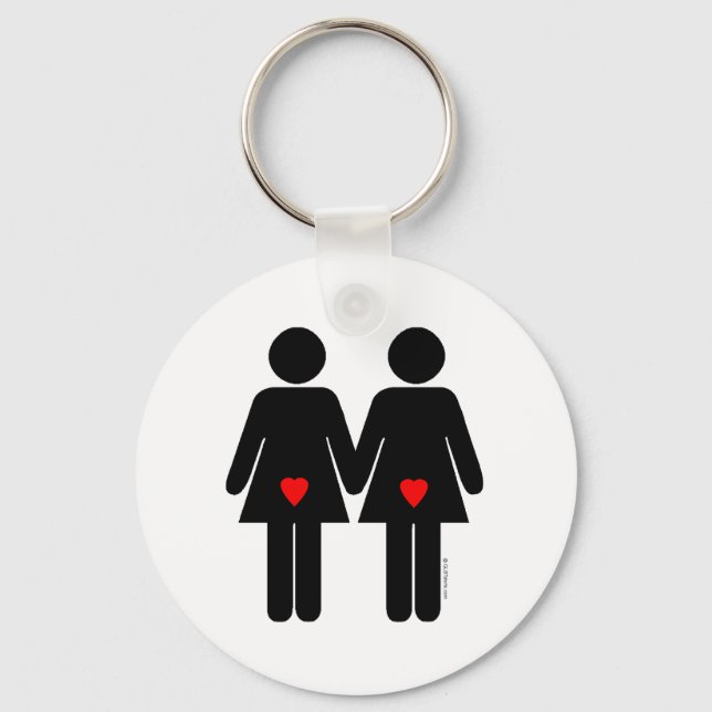 Lesbian Lovers Key Ring (Front)