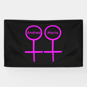 Lesbian Lovers Personalised Banner