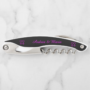 Lesbian Lovers Personalised Corkscrew