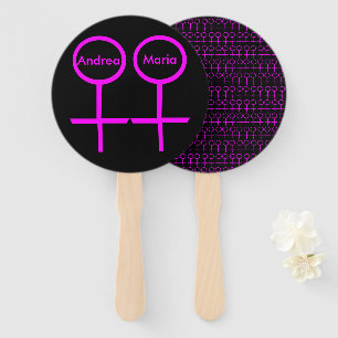 Lesbian Lovers Personalised Hand Fan