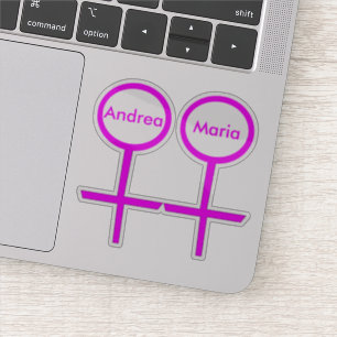 Lesbian Lovers Personalised Shaped