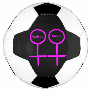 Lesbian Lovers Personalised Soccer Ball