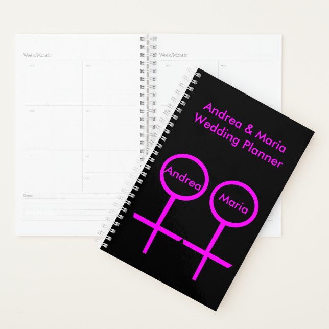 Lesbian Lovers Personalised Wedding Planner (Display)