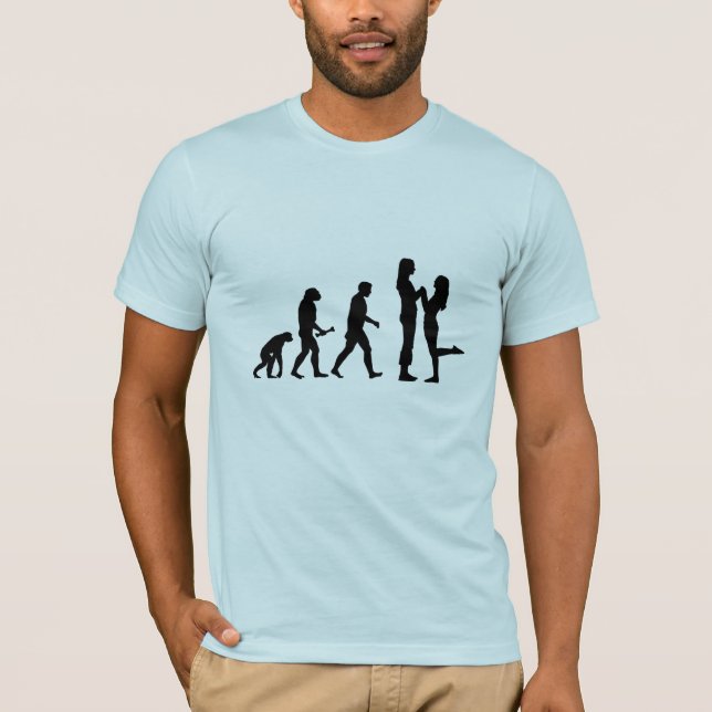 Lesbian Marriage Evolution T-Shirt (Front)