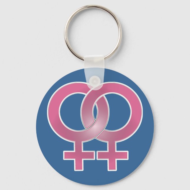 Lesbian Marriage Keychain (Front)