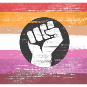 Lesbian Painted Protest Flag