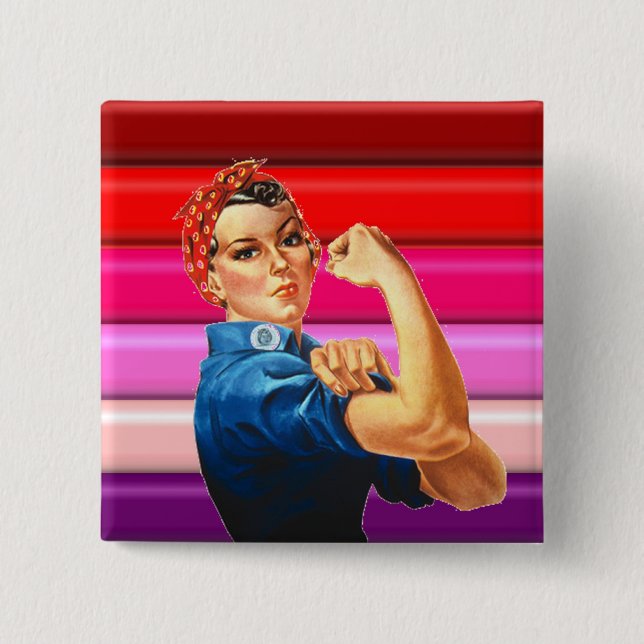 Lesbian Pride 15 Cm Square Badge (Front)
