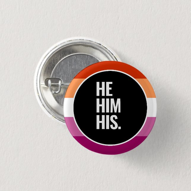 Lesbian Pride 3 Cm Round Badge (Front & Back)