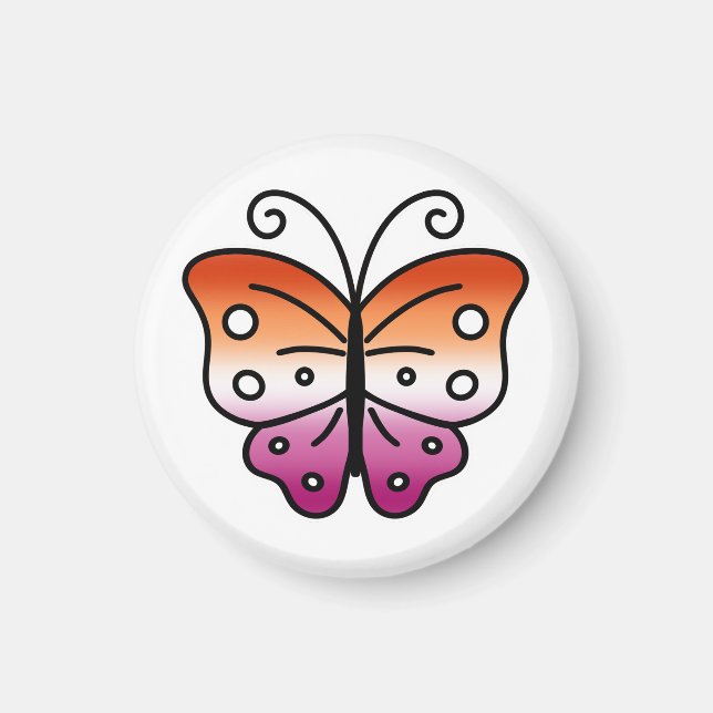 Lesbian Pride Butterfly Magnet (Front)