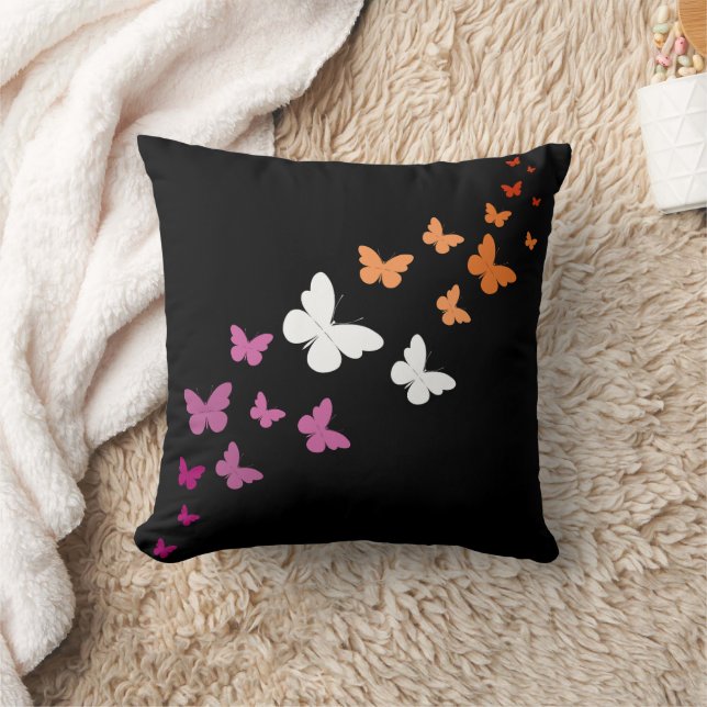 Lesbian Pride Butterfly Trail Cushion (Blanket)