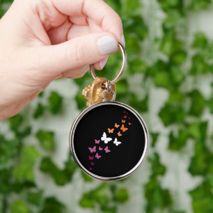 Lesbian Pride Butterfly Trail Key Ring