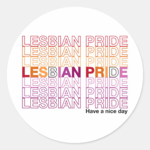 Lesbian Pride Classic Round Sticker