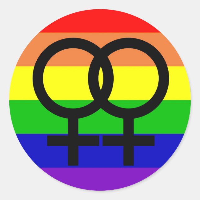 Lesbian Pride Classic Round Sticker (Front)