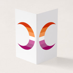 Lesbian Pride Crescent Moons Greeting Card