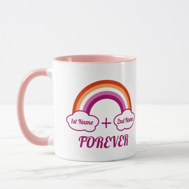 Lesbian pride design /a couple mug (Left)