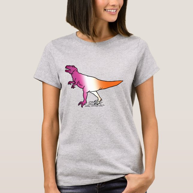 LESBIAN PRIDE DINOSAUR T-Shirt (Front)