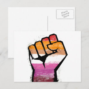 Lesbian Pride Fist Postcard