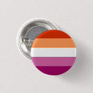 Lesbian Pride Flag (5 Stripes) 3 Cm Round Badge