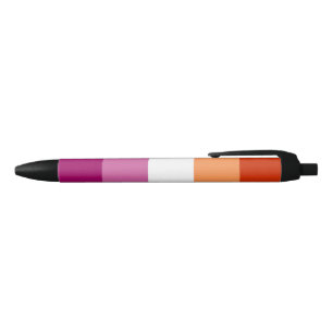 Lesbian Pride Flag (5 Stripes) Black Ink Pen