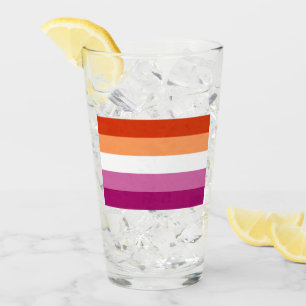 Lesbian Pride Flag (5 Stripes) Glass