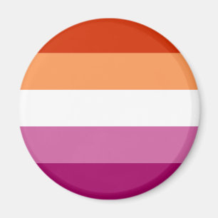 Lesbian Pride Flag (5 Stripes) Magnet