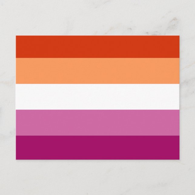Lesbian Pride Flag (5 Stripes) Postcard (Front)