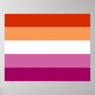 Lesbian Pride Flag (5 Stripes) Poster