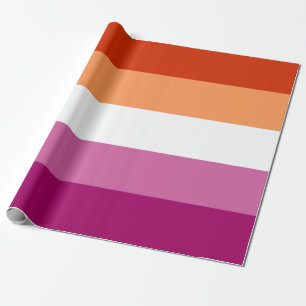 Lesbian Pride Flag (5 Stripes) Wrapping Paper
