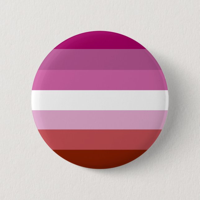 Lesbian pride flag 6 cm round badge (Front)