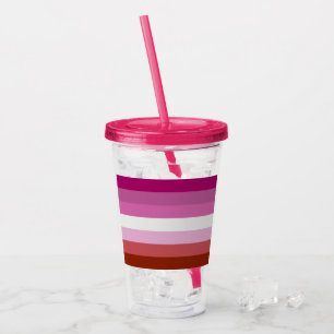 Lesbian Pride Flag Acrylic Tumbler