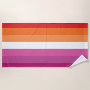Lesbian Pride Flag Beach Towel