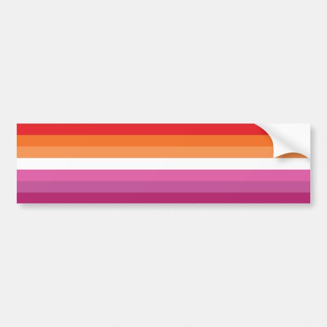 Lesbian Pride Flag Bumper Sticker (Front)