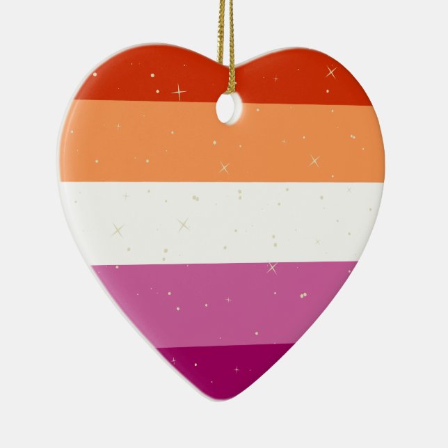 Lesbian Pride Flag Christmas Decoration (Right)